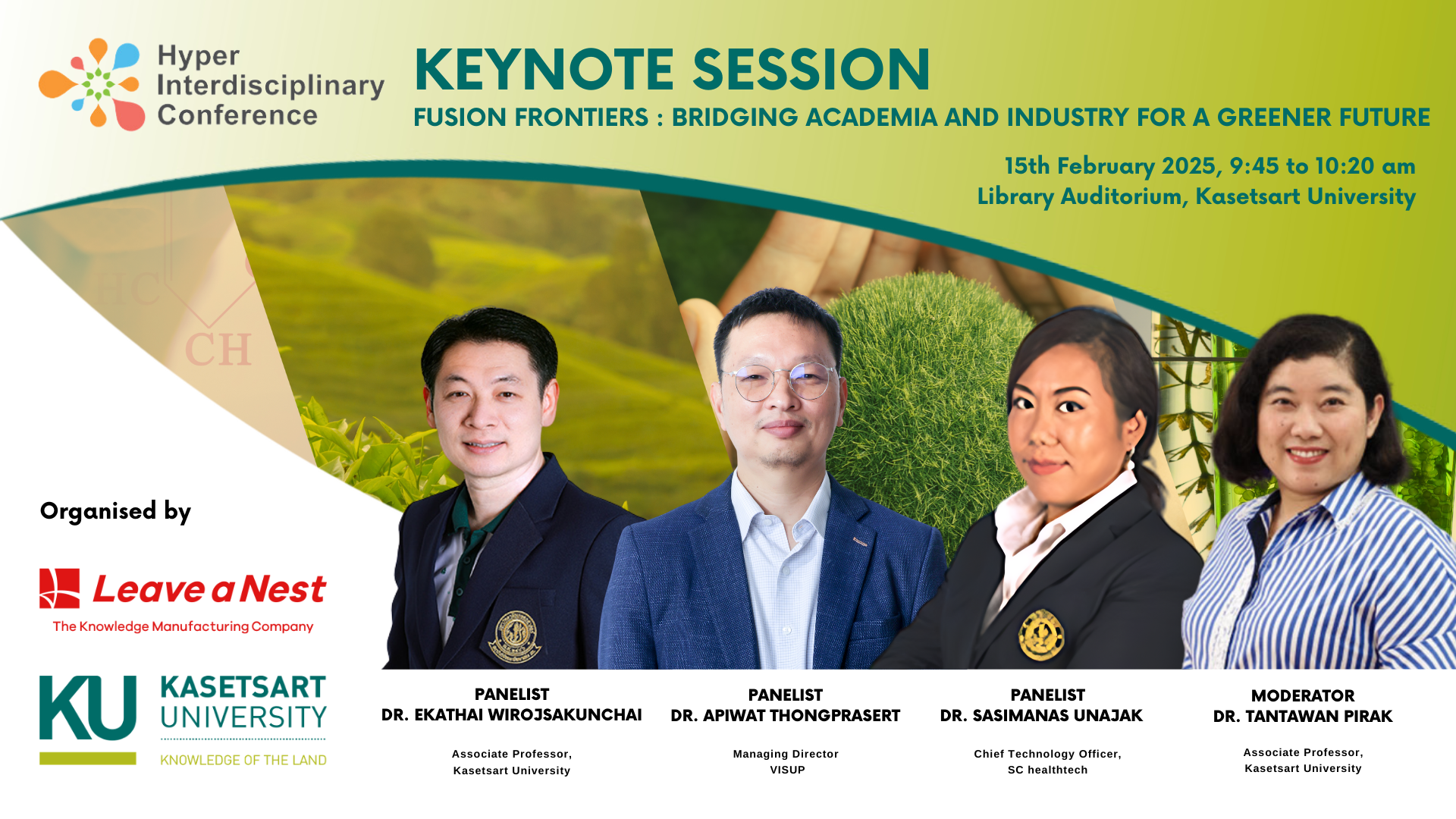 Keynote Session: Fusion Frontiers: Bridging Academia and Industry for a Greener Future