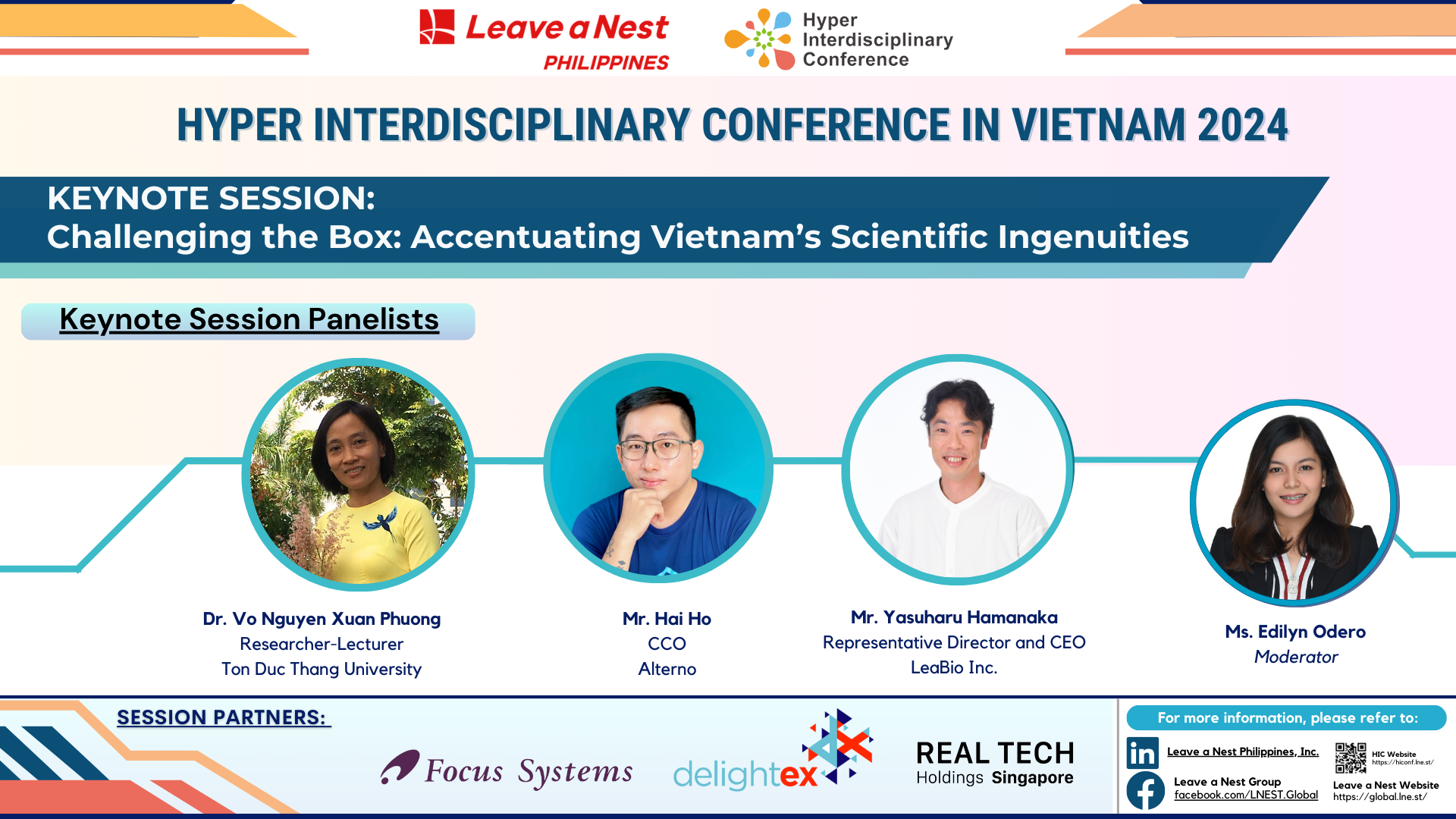 HIC VN 2024 KEYNOTE SESSION PANELISTS – Challenging the Box: Accentuating Vietnam’s Scientific Ingenuities