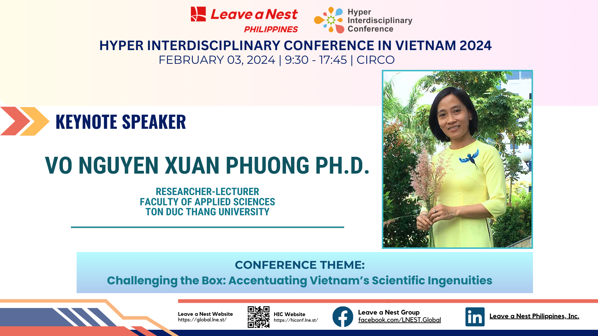 Challenging the Box: Accentuating Vietnam’s Scientific Ingenuities: Keynote Session Speaker  for Hyper Interdisciplinary Conference in Vietnam 2024