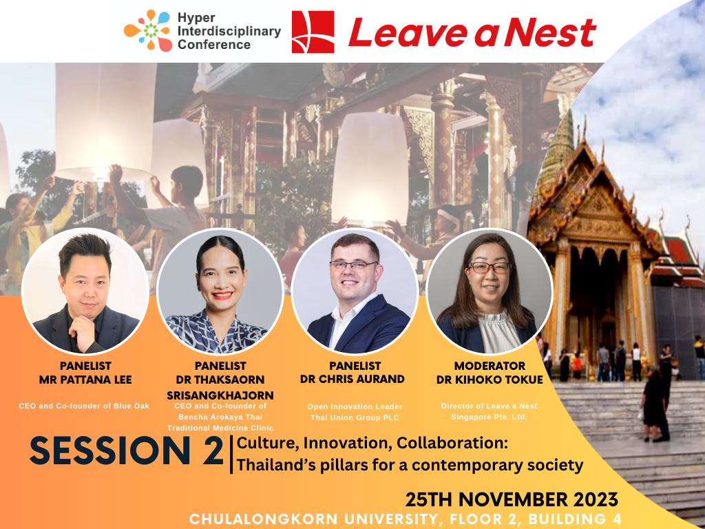[Hyper Interdisciplinary Conference in Thailand 2023]  Session 2: Culture, Innovation, Collaboration: Thailand’s pillars for a contemporary society