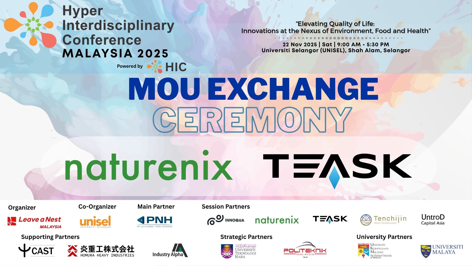 MoU Exchange Ceremony 
(Naturenix x TEASK)
