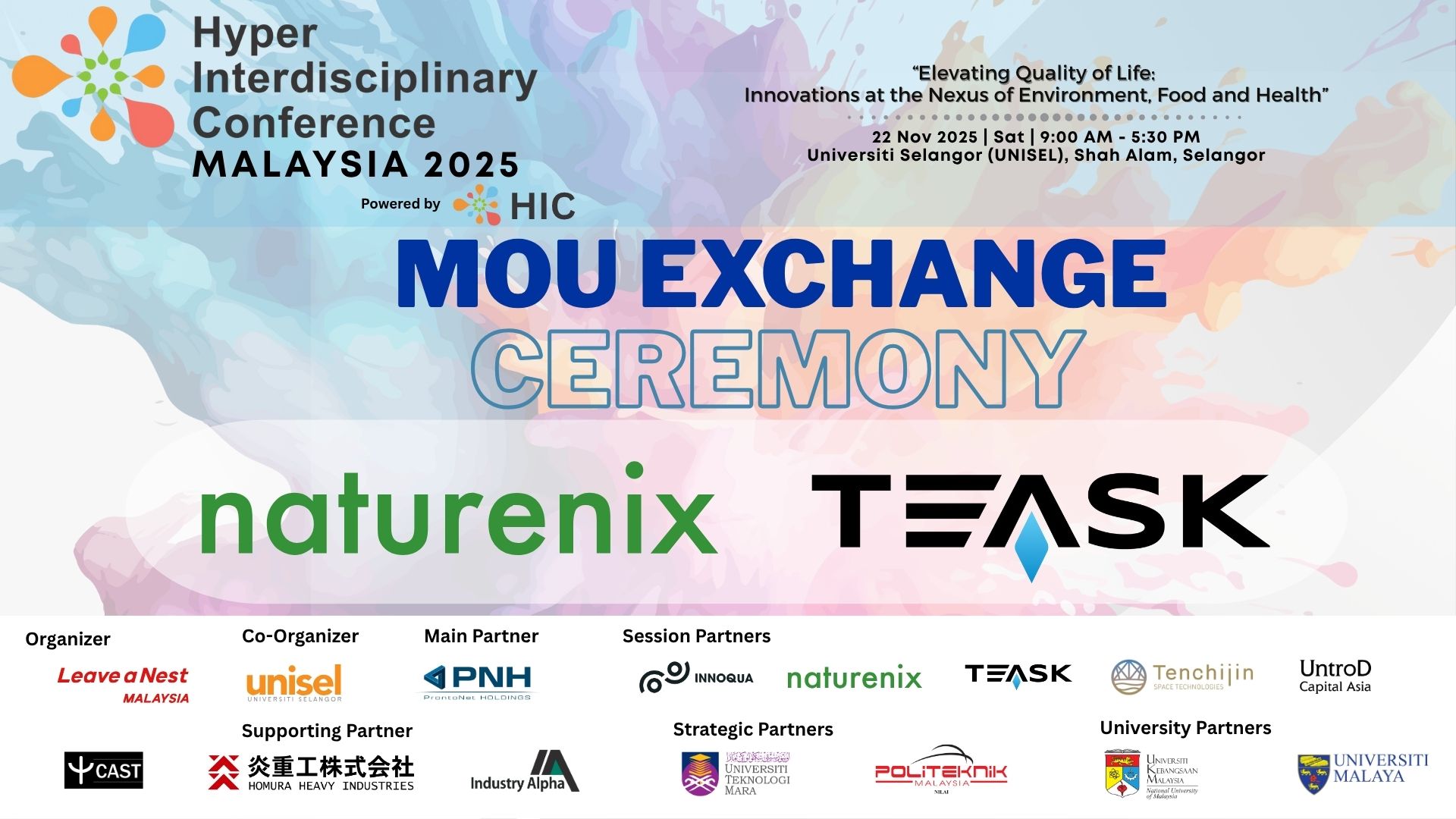 MoU Exchange Ceremony 
(Naturenix x TEASK)
