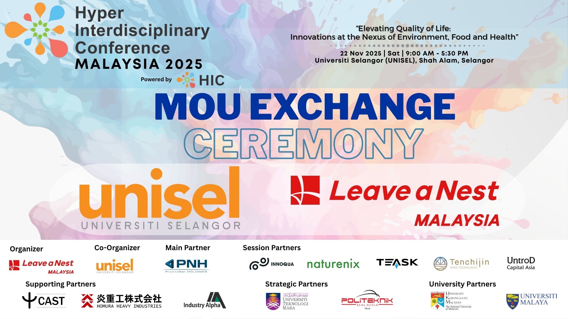 MoU Signing Ceremony 
(UNISEL x Leave a Nest Malaysia)