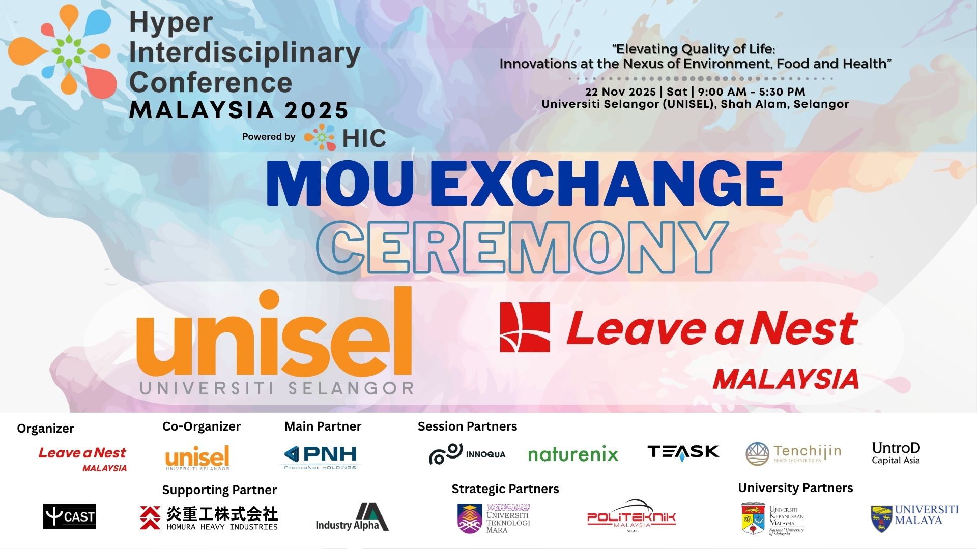 MoU Signing Ceremony 
(UNISEL x Leave a Nest Malaysia)