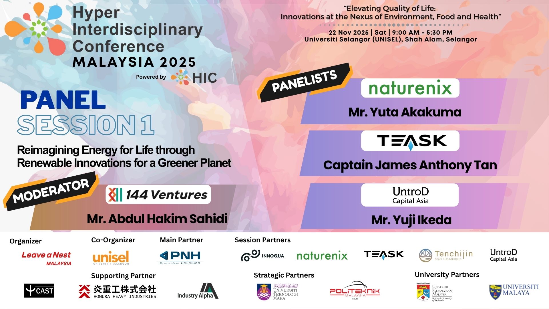 Panel Session 1 - Reimagining Energy for Life through Renewable Innovations for a Greener Planet