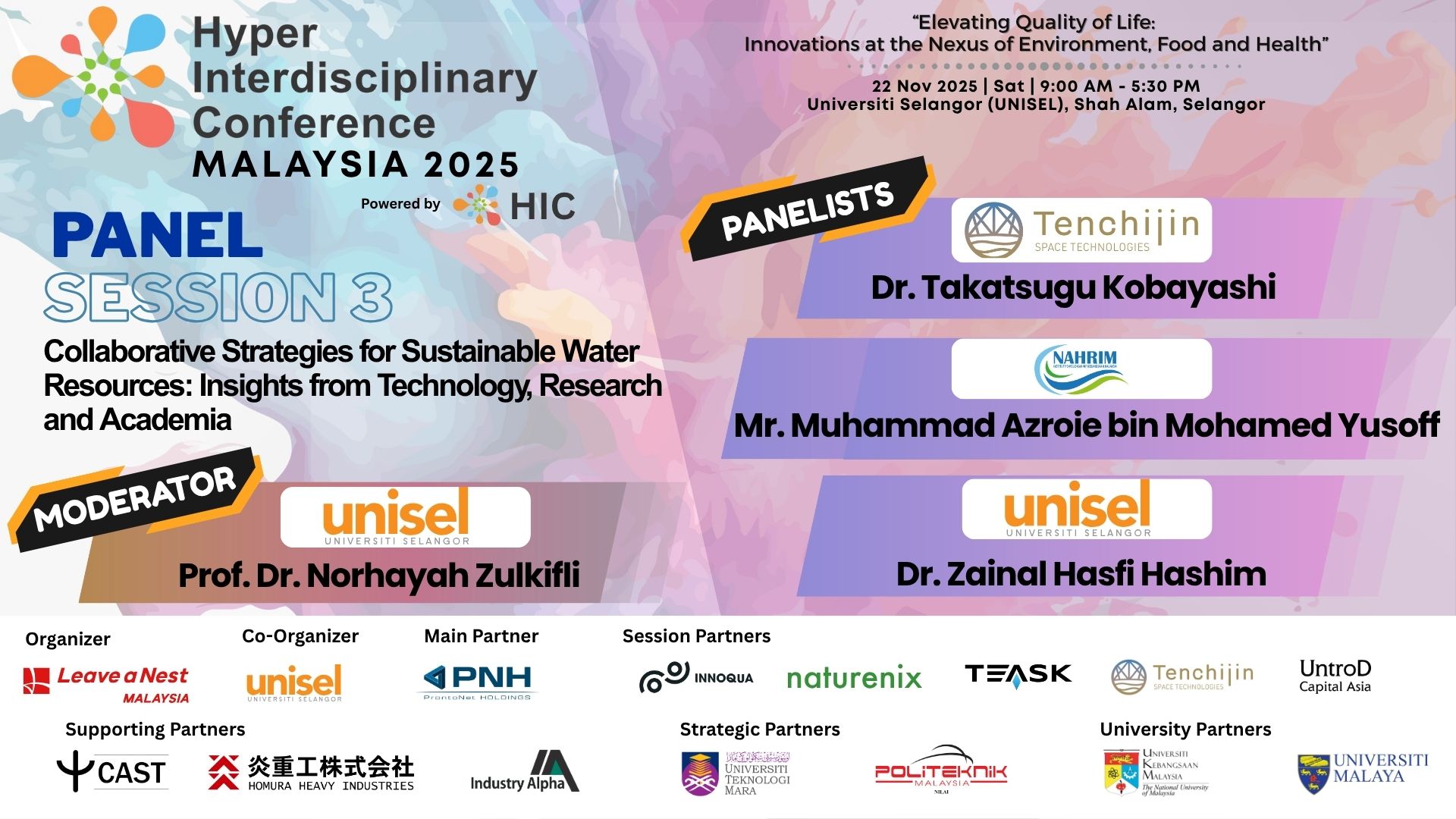 Panel Session 3 - Collaborative Strategies for Sustainable Water Resources: Insights from Technology, Research and Academia
