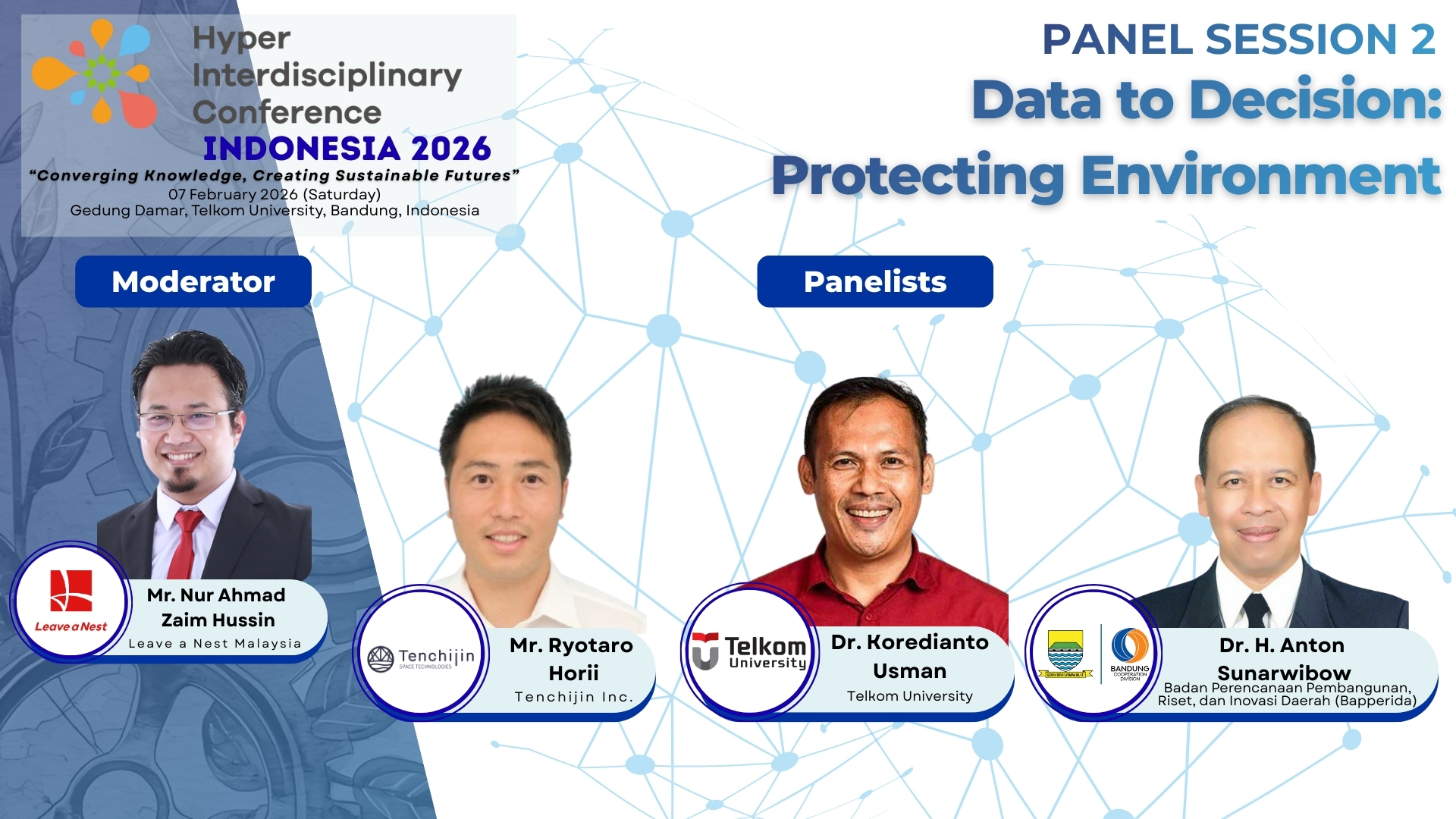 Panel Discussion 2: 
Data to Decision: Protecting Environment