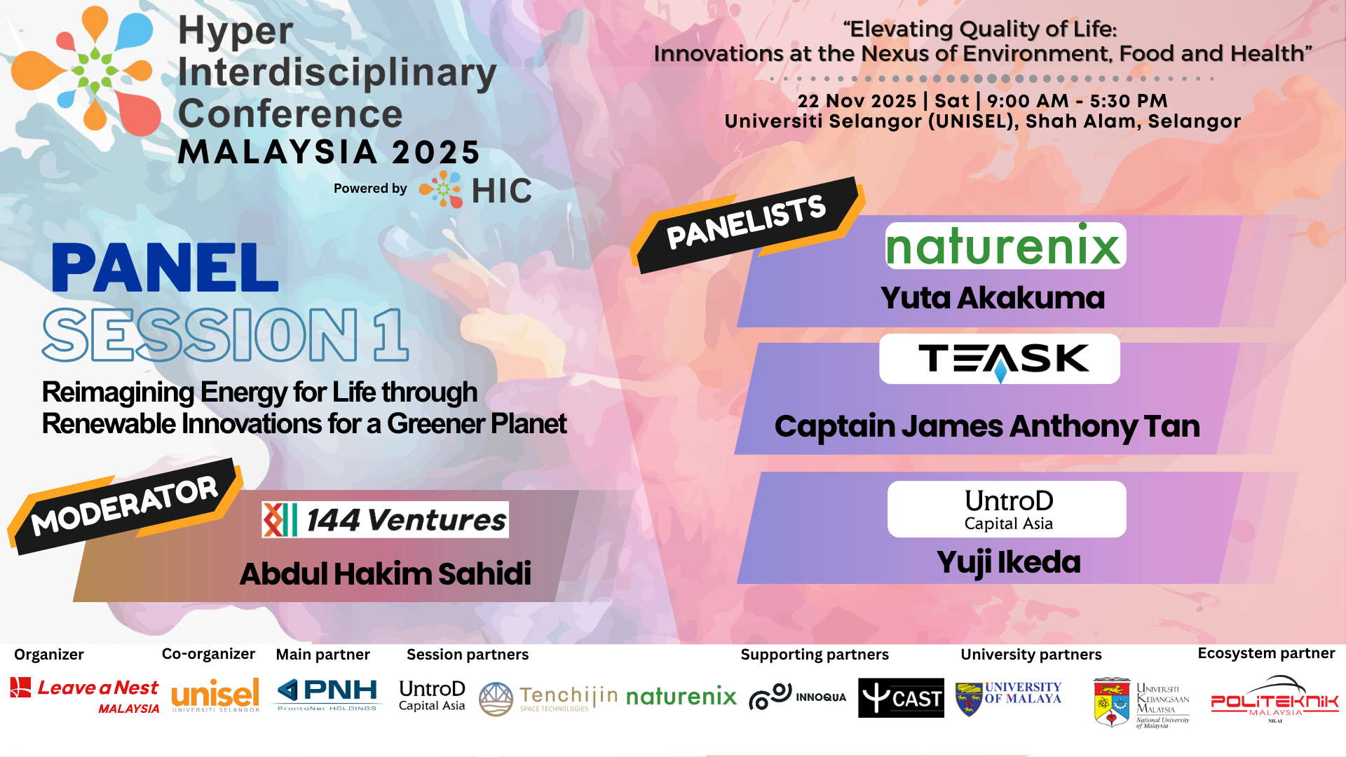 Panel Session 1 - Reimagining Energy for Life through Renewable Innovations for a Greener Planet