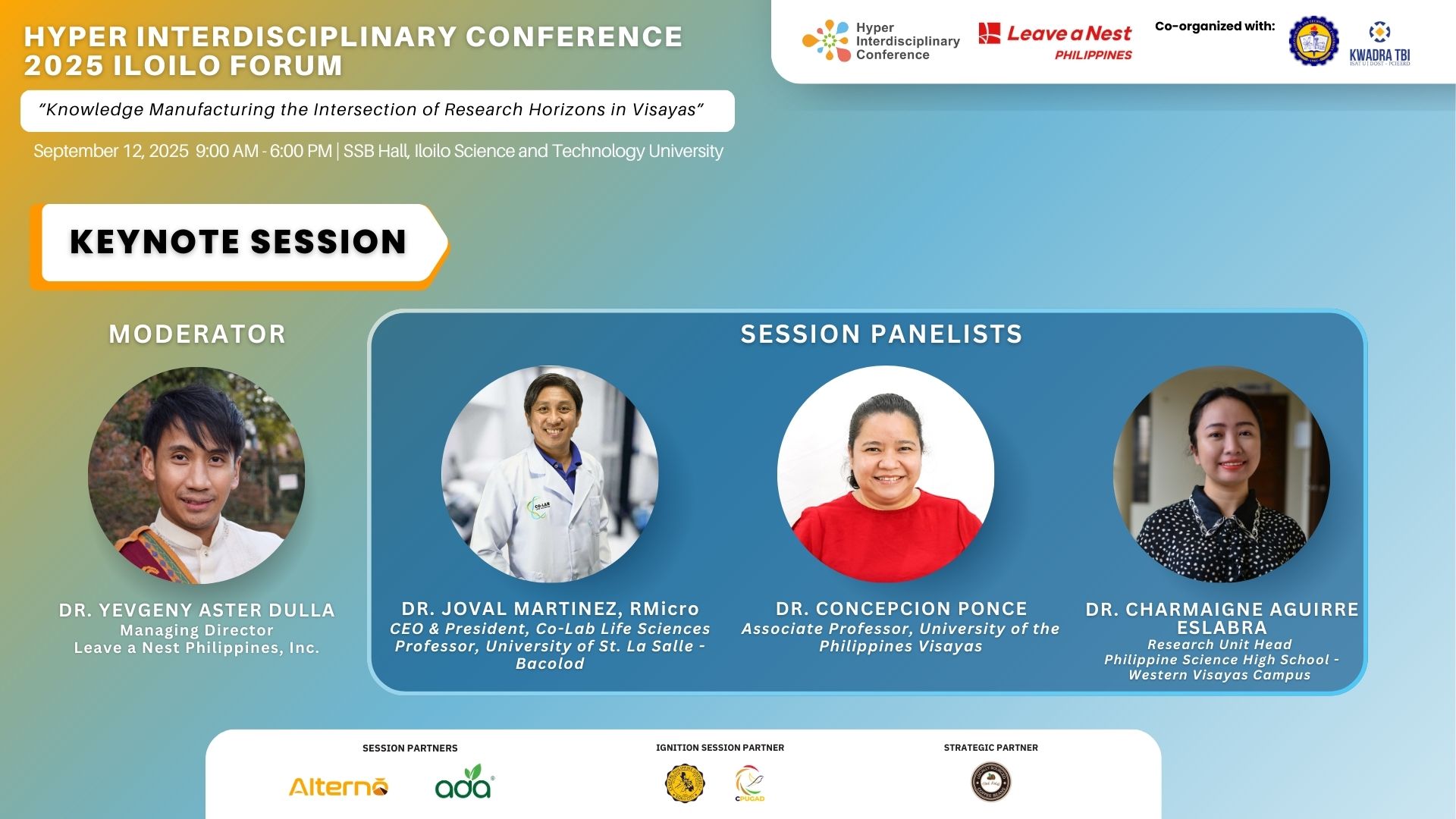 Keynote Speech and Keynote Panel Session