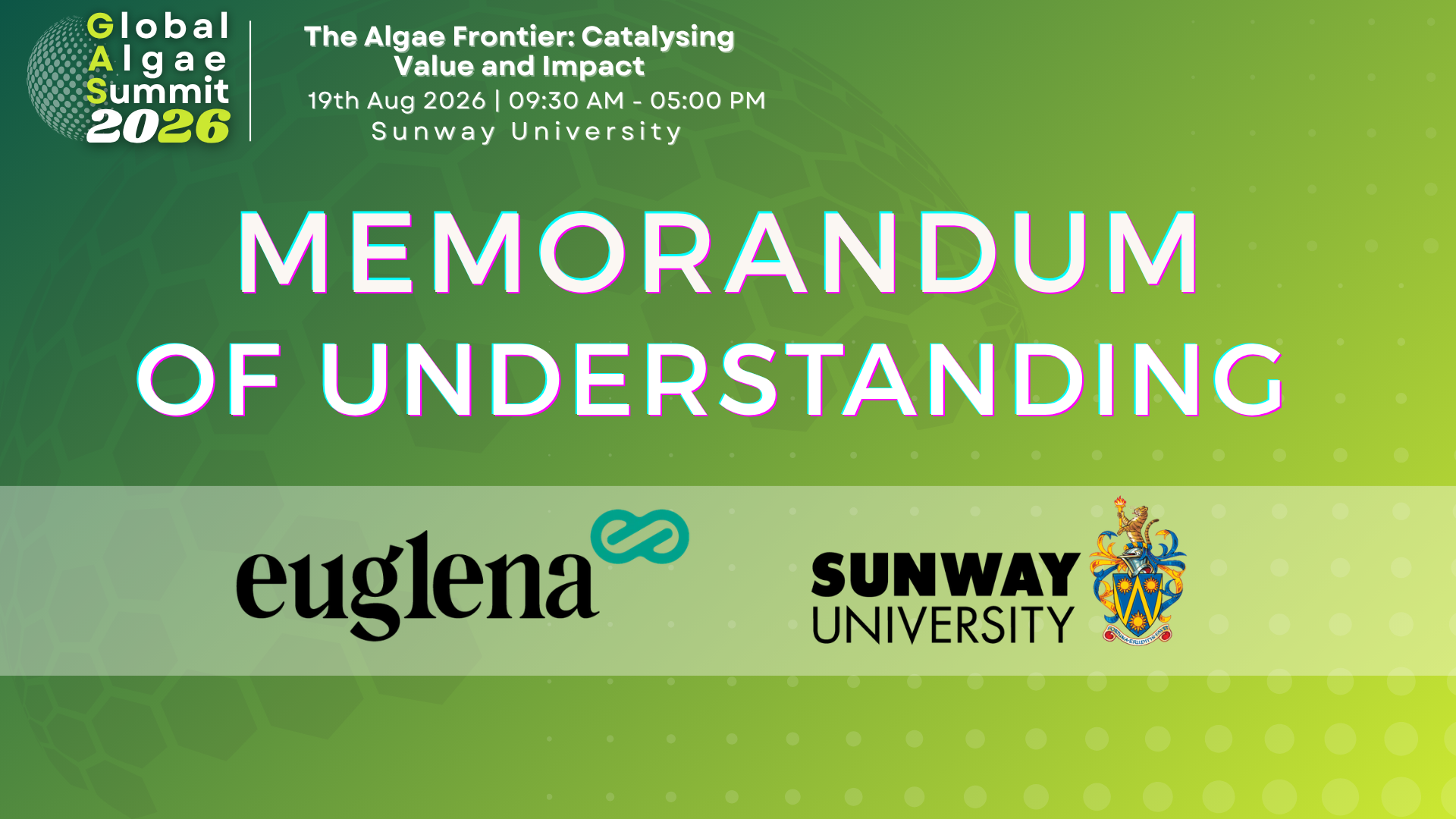 MoU Exchange Euglena and Sunway University
