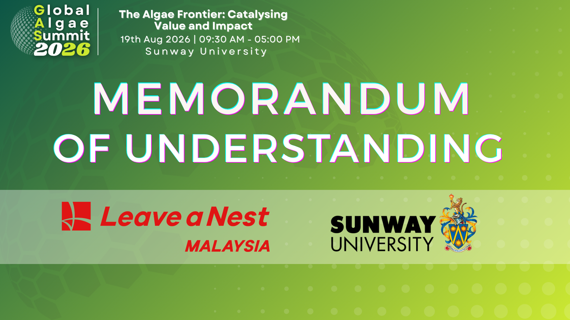 MoU Exchange Leave a Nest Malaysia and Sunway University