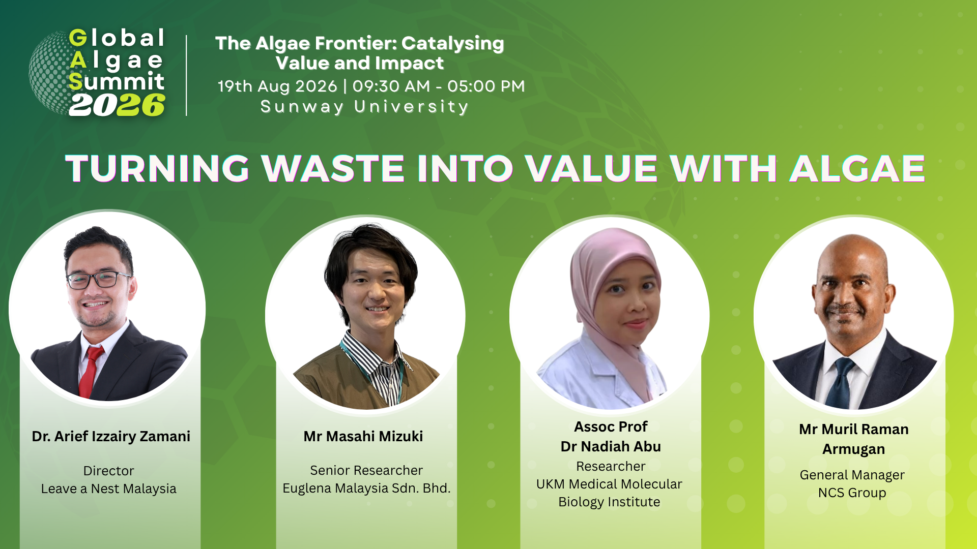 Panel Discussion (1):Turning Waste into Value with Algae