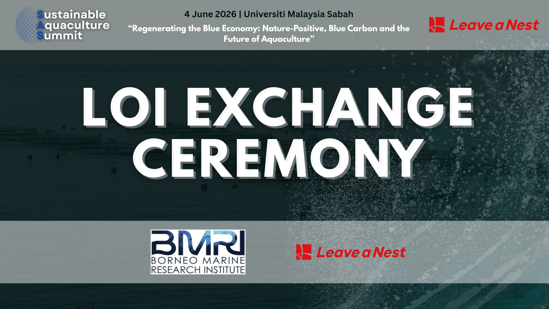 LOI Exchange Ceremony between Borneo Marine Institute, UMS and Leave a Nest Malaysia