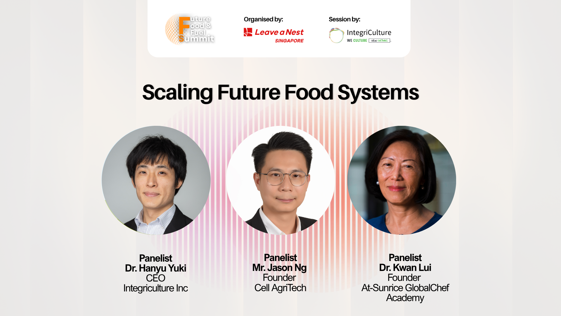 Future Food Panel 1: Scaling Future Food Systems